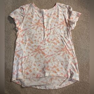 Old Navy Pink and Orange Tie-Dye Short Sleeve Top